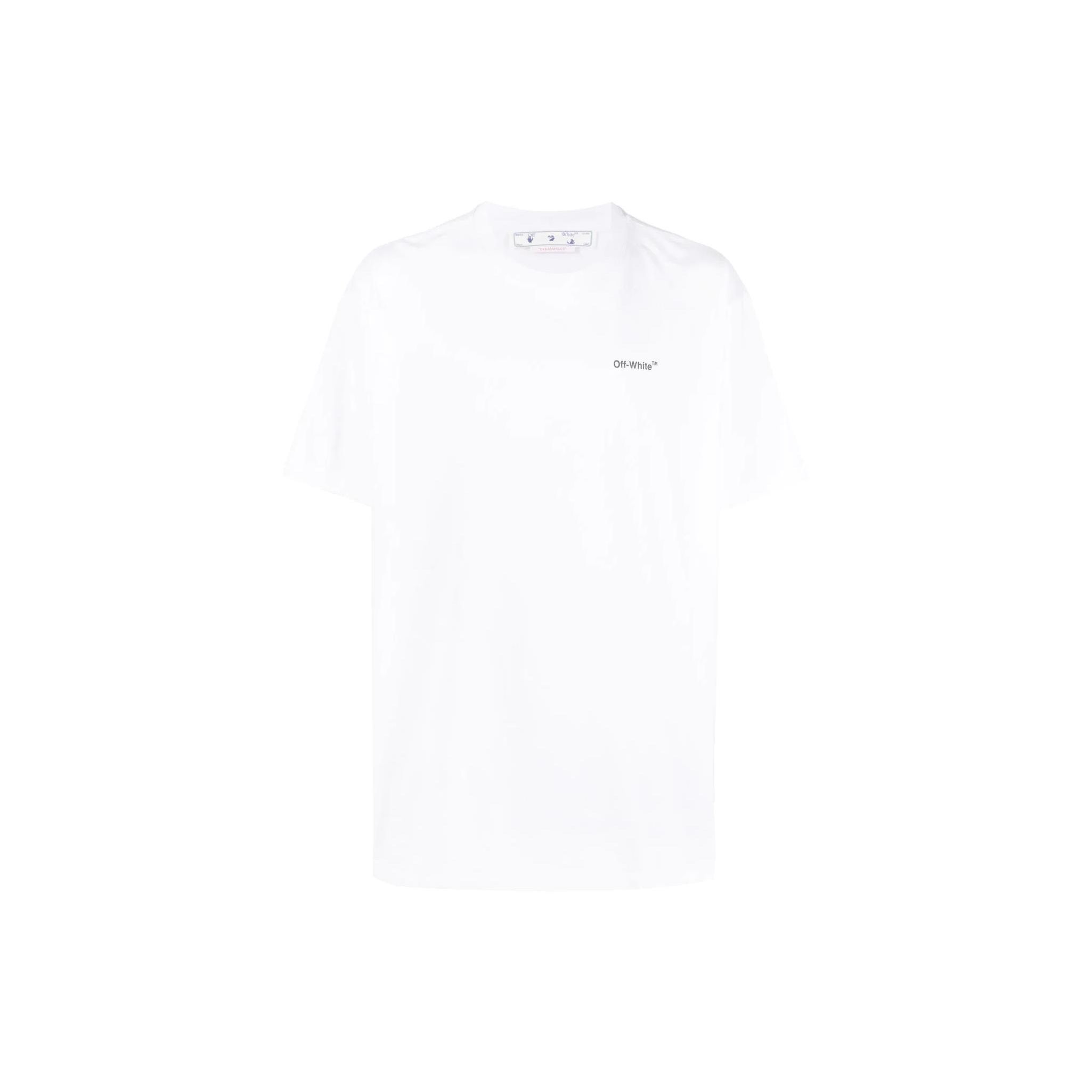 

Off-White Arrows Logo Print Tee White Men Tops OMAA038C99JER0080110 L