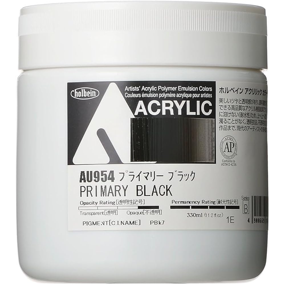 Holbein Acrylic Color [Heavy Body] AU954 330ml Primary Black 16954