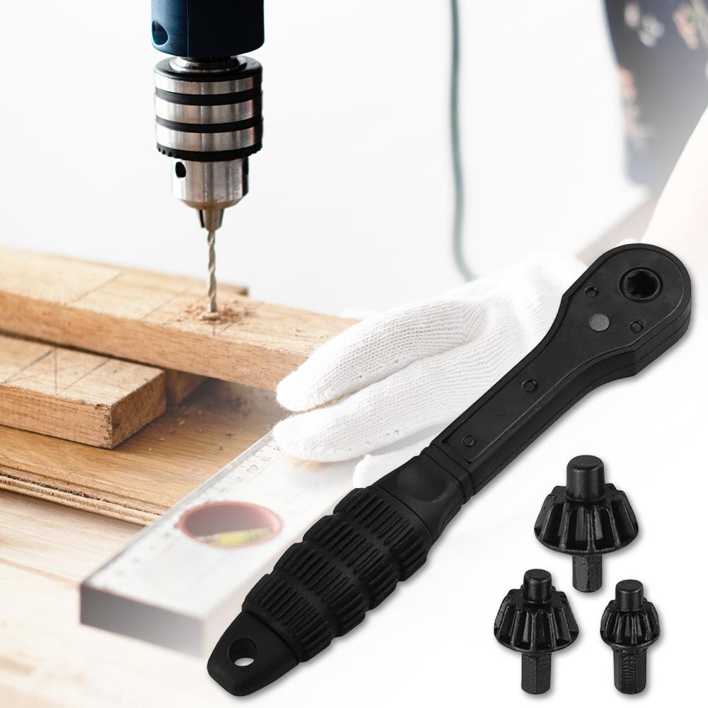 2-in-1 Bohrfutter-Schlüssel Maulschlüssel Bohrfutter-Schlüssel Ersatzwerkzeug Universal Doppelkopf Bohrfutter Bohrschlüssel Maulschlüssel mit 3 Köpfen zur Reparatur