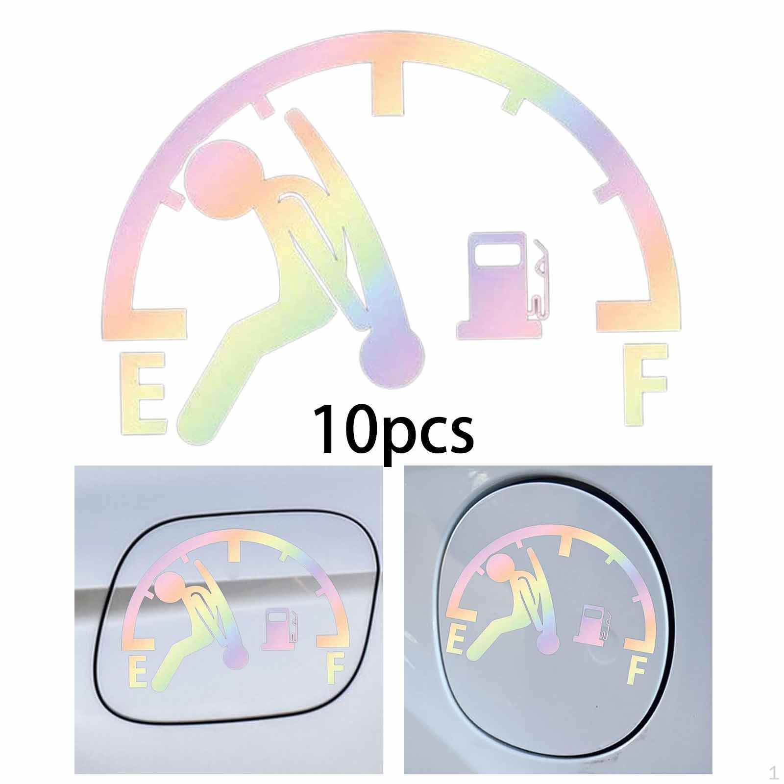 

10 Pieces Car Gas Tank Labels for Interior Use Vehicle Accessories Motorcycles and Trucks Multicolor