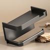 1 Pack Wall-Mounted No-Drill Toilet Paper Holder with Shelf and Phone Holder, Polypropylene Material, Bathroom Tissue Roll Dispe