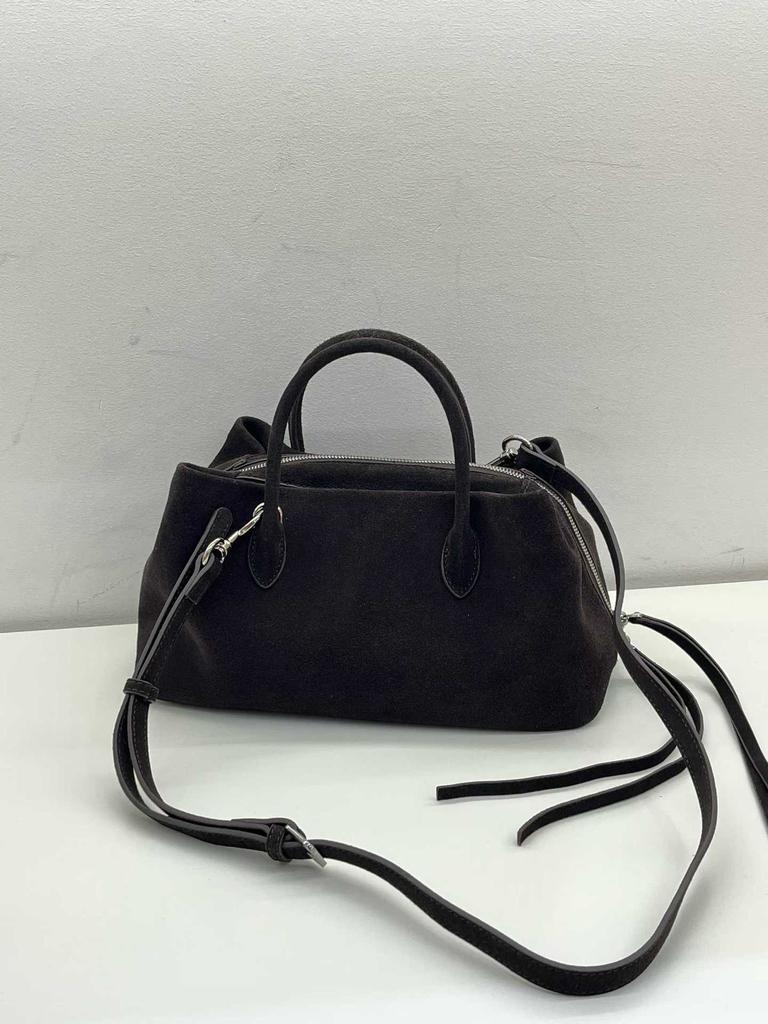 2025 Autumn and Winter Large Capacity Tote Bag Suede Leather Tote Women's Bag Minimalist Shoulder Underarm Cowhide Handbag