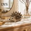Mini Ring Stand for Bathroom Hedgehog Holder, Cute Resin Jewelry Organizer Rings, Waterproof Animal Niche Accessory Storage Vanity Dresser Bathroom,