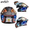 Smart Motorcycle Helmet with Flip-up Taillight for All-Season Off-road Riding