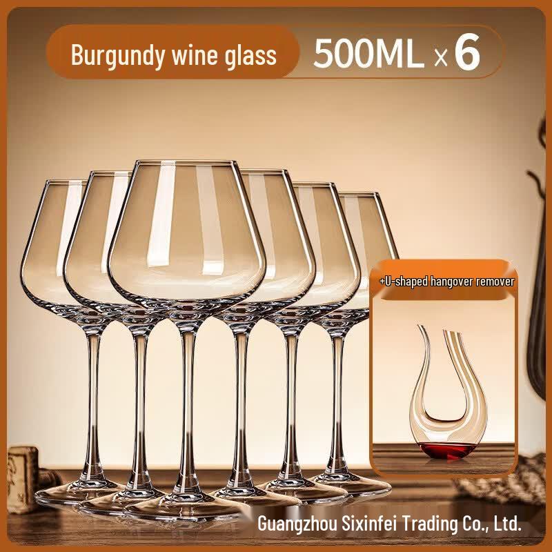 MDNG Crystal Wine Decanter Set with 6 Glasses