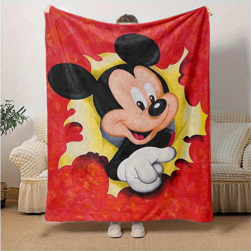 1pc. Mickey Mouse Cartoon Blanket, Soft Warm Throw for Home Decor, Gift Idea, All Seasons Use, Vibrant Colors, Cozy Bed Cover, Room Decorati