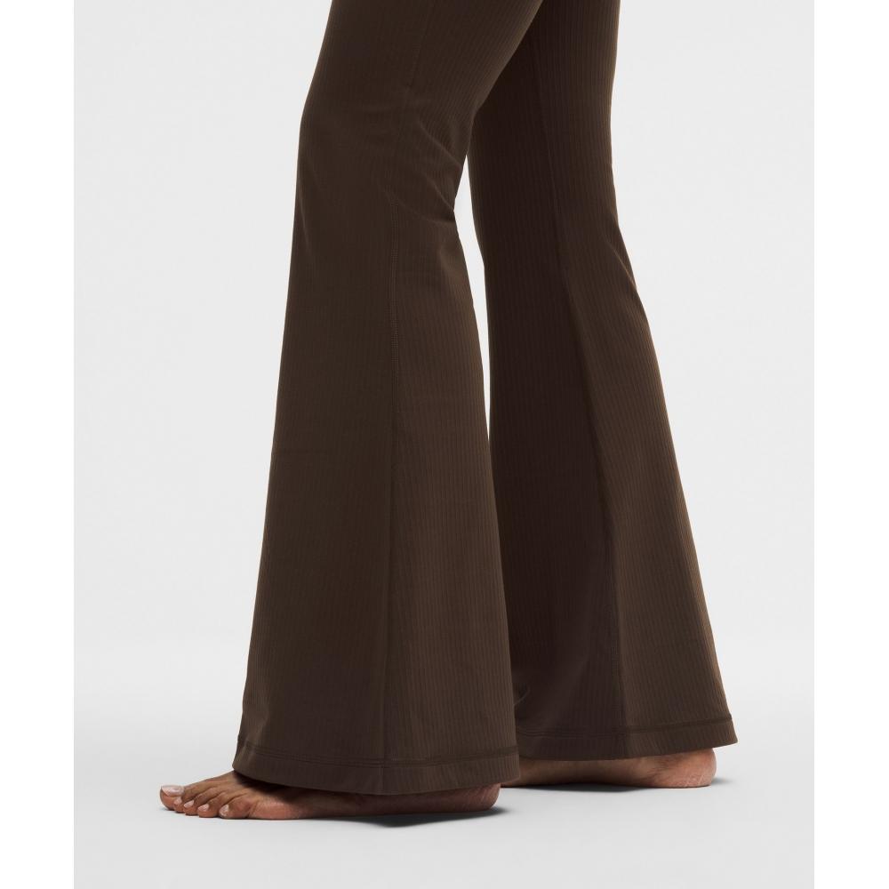 Lululemon Groove High Rise Ribbed Wide Flare Pant Walnut Crunch