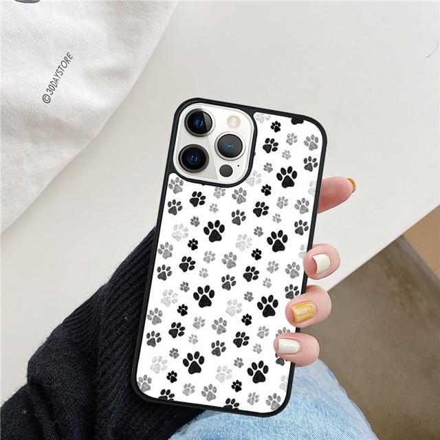Paws Paw Pattern Cute Dog Cat Phone Case Cover For iPhone 17 Air 15 16 Pro Max 14 13 12 11 Pro Max Plus Coque