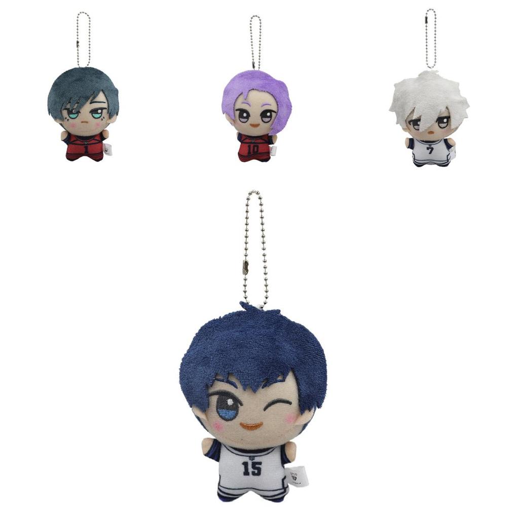 Plush Toy Keychain Adorable Blue Cartoon Animal Soft Pp Cotton Filling