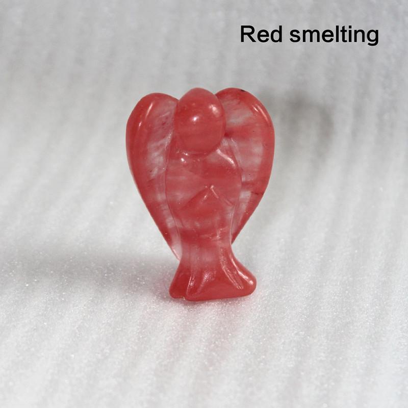 Exquisite Natural Gemstone Healing Crystal Carved Pocket Guardian Angel For Home Decor Gift