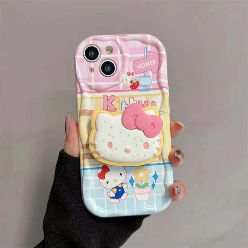 Hello Kitty Kuromi Bracket Holder Chain Casing For Huawei Honor 400 Lite Pro X9B X8C X8B X8A X9D X7D X7B X7A X6B 90 Lite 5G Case