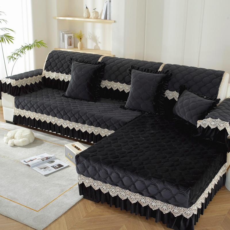 Winter Festive Sofa Cushion Cover Non-Slip Wedding Plush Big Red Household Fabric Simple Modern Living Room Universal