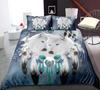 Bedclothes 2021 Indian Ann Wolf Bedding Kid Full Queen King Bed Bedlinen Bohemian Feathers Bedding Set Dreamcatcher Bedding Sets