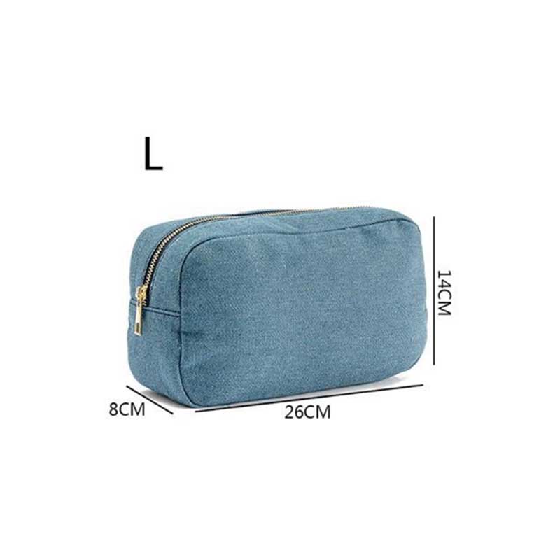 4Size Denim Cosmetic Bag Travel storage Bag Toiletry Pouch Men and Women Storage Beauty Box Outdoor Wash Party Gift Organizer