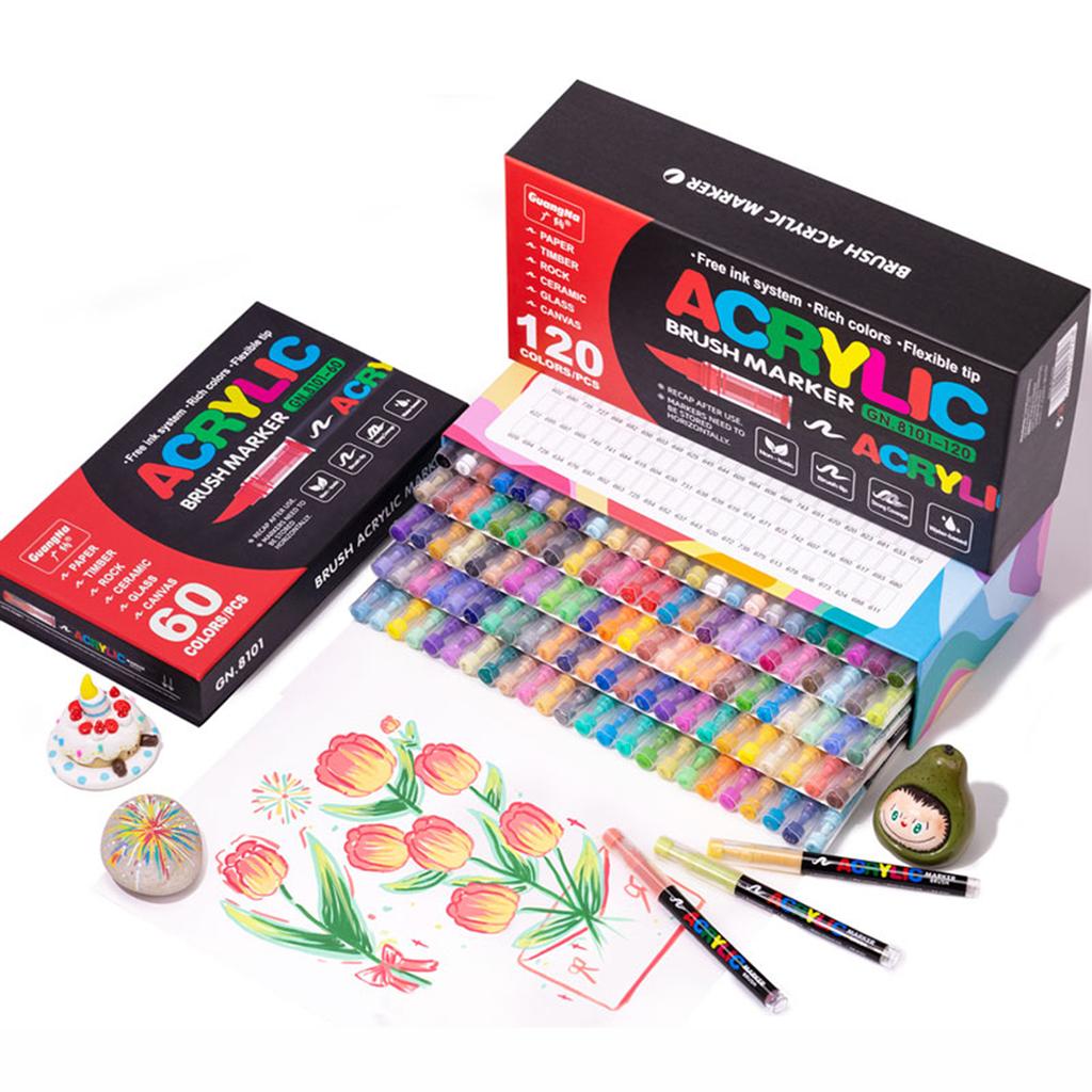 168/120/72/60/48/36/24/12 colors/box Artist Marker Set Direct Liquid Acrylic School Office Decoration Gift and Artwork Coloring