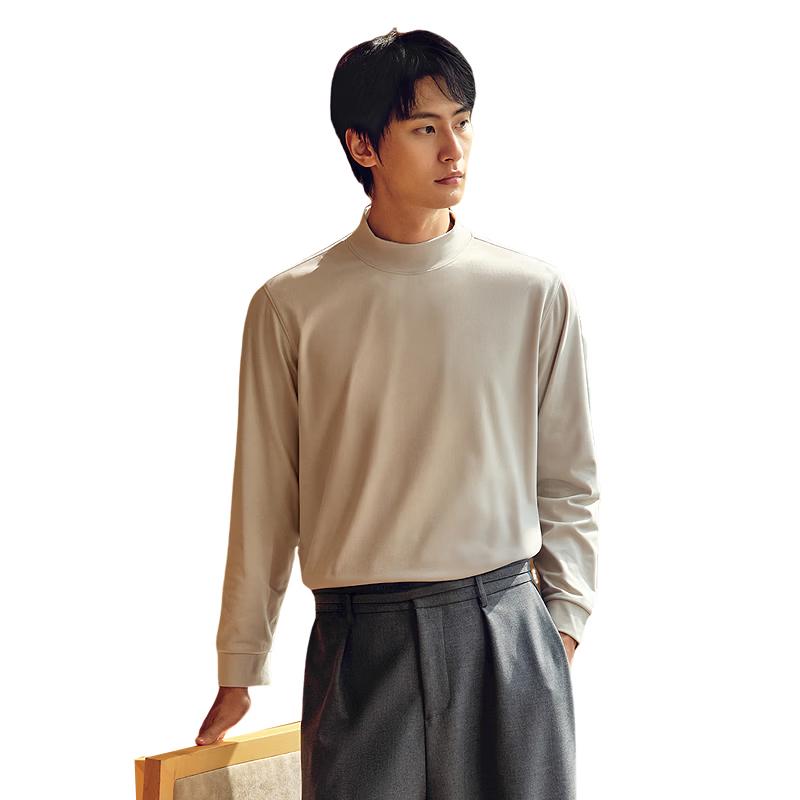 Red Bean Men s Mock Neck Thermal Base Layer T-Shirt XXL