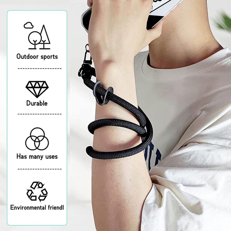Phone Lanyard Adjustable 1 Cm Diameter Outdoor Universal Case  Anti-lost Wrist Strap Crossbody Shoulder Card Neck Cord Clip Hang