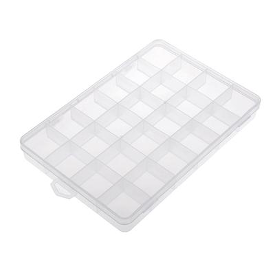 24 Bölmeli Plastik Kutu Kasa Takı Boncuk Saklama Kabı Zanaat Organizatör