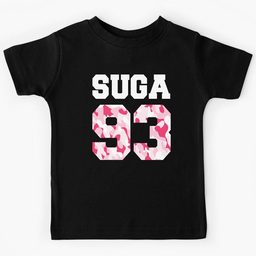 K-Pop Shirt Suga 93 BTS Pink Camo Kids T-Shirt 120