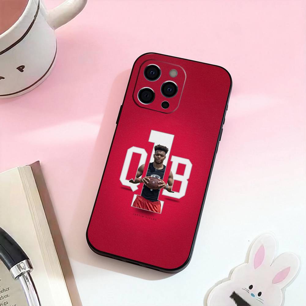 J-Justin Fields 1 Wallpaper Phone Case Silicone Soft For IPhone 17,16,15,14,13,12,11,XS,Plus Pro Max