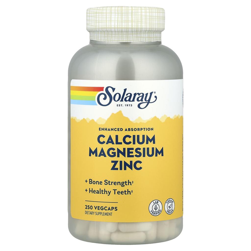 Calcium Magnesium Zinc, Veggie Capsules 250