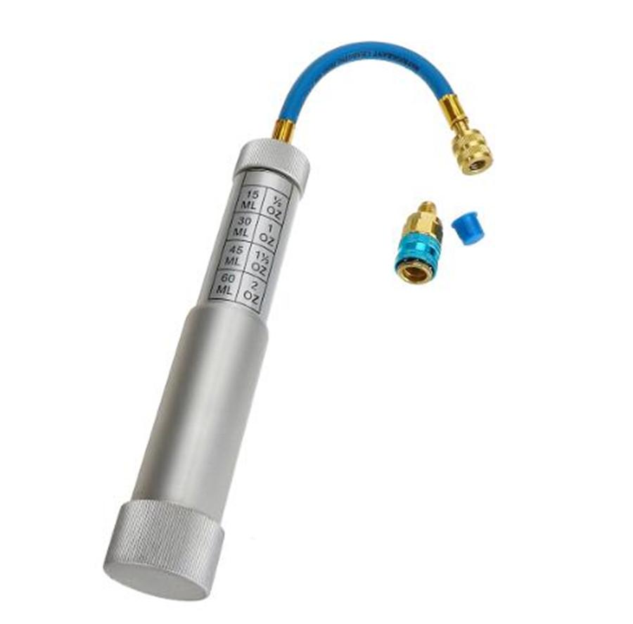 R134A 2oz A/C Oil Injector Hand Turn Pump Injection Tool for Car Home A/C System