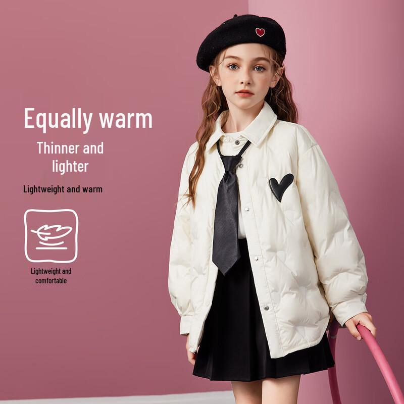 

ASK JUNIOR Girls 90% White Duck Down Winter Jacket 110