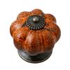 Retro Round Pumpkin Shape Ceramic Drawer Cabinet Wardrobe Door Handle Knob Decor