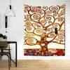 Tree Of Life Oil Painting Tapestry Wall Hanging Hippie Tapiz Art Style Mystic Sorcery Abstract Dorm Living Room Decor
