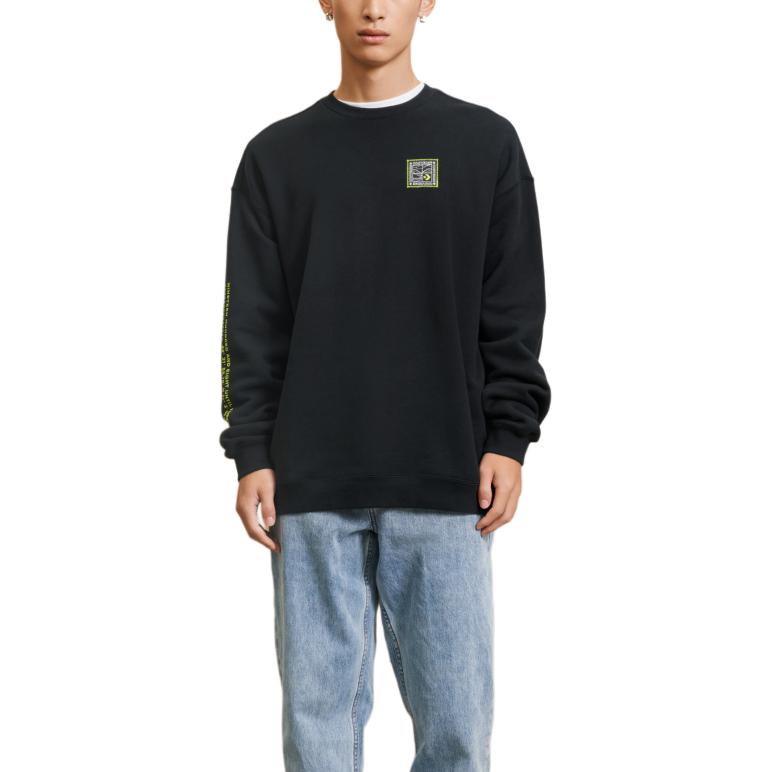 Converse Future Utility Graphic Sweatshirts Men's Black Crew Neck Moderate Other 10026527-A01