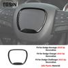 Car Carbon Fiber Grain Central Control Steering Wheel Gear Shift Decoration Cover for Dodge Charger 2015 Up Interior Accessories