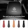 CRC1 Leather Car Seat Back Headrest Pillow Dustproof Protector Cover For Benz AMG A C E S G Class W201 W210 W108 W204 W205 W203