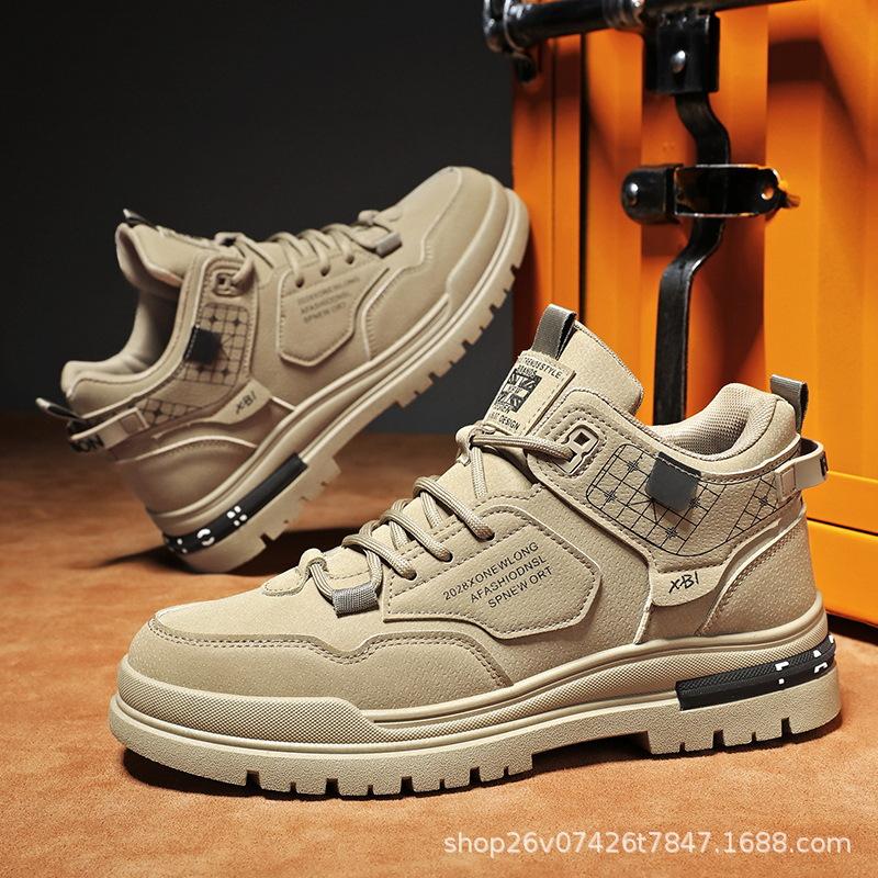 

Весняне чоловіче взуття нове дихаюче високе робоче взуття чоловічий тренд універсальне нековзне спортивне та повсякденне взуття для скейтборду взуття для охорони праці 44