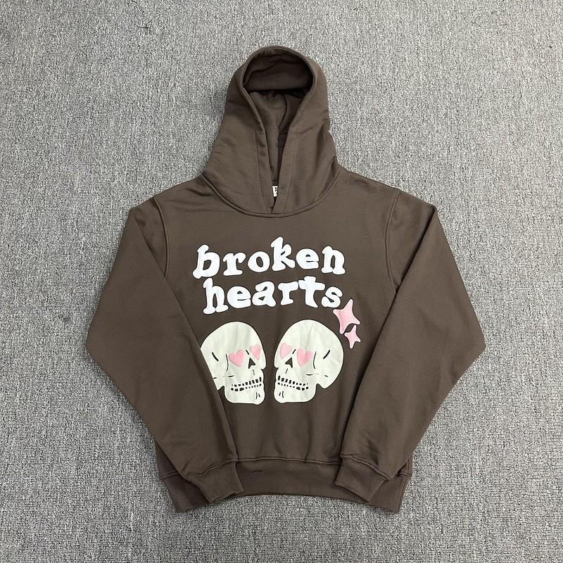 Broken Planet Streetwear Hoodie Set With 3D Puff Print Loose Fit Cotton Sweatshirt Men