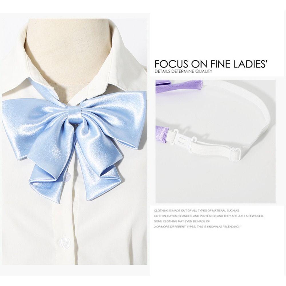 Solid Color JK Ties Fashion Oversized Swallowtail Bowknot  For Women College Girls