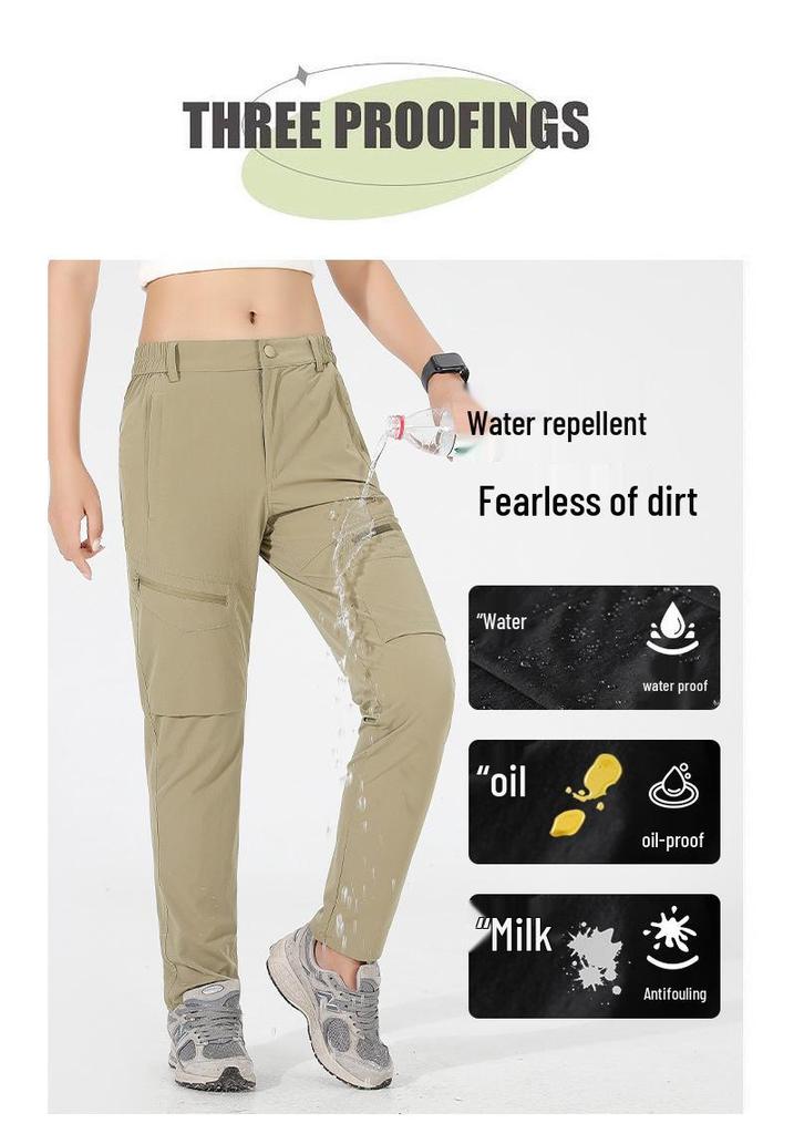 Unisex Quick-Dry Outdoor Hiking Pants, Summer Lightweight, Waterproof, Elastic & Breathable.