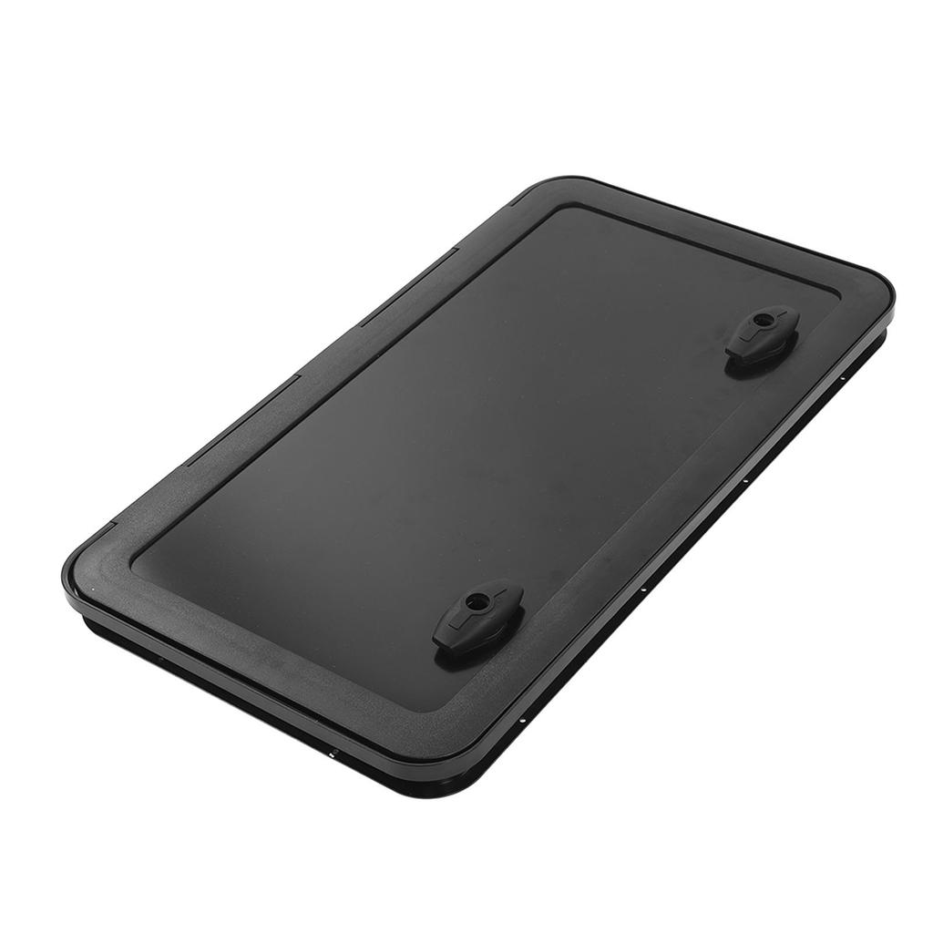 RV Baggage Door with Double Lock and Key Square Rounded Corner Access Storage Door for Camper Motorhome Black