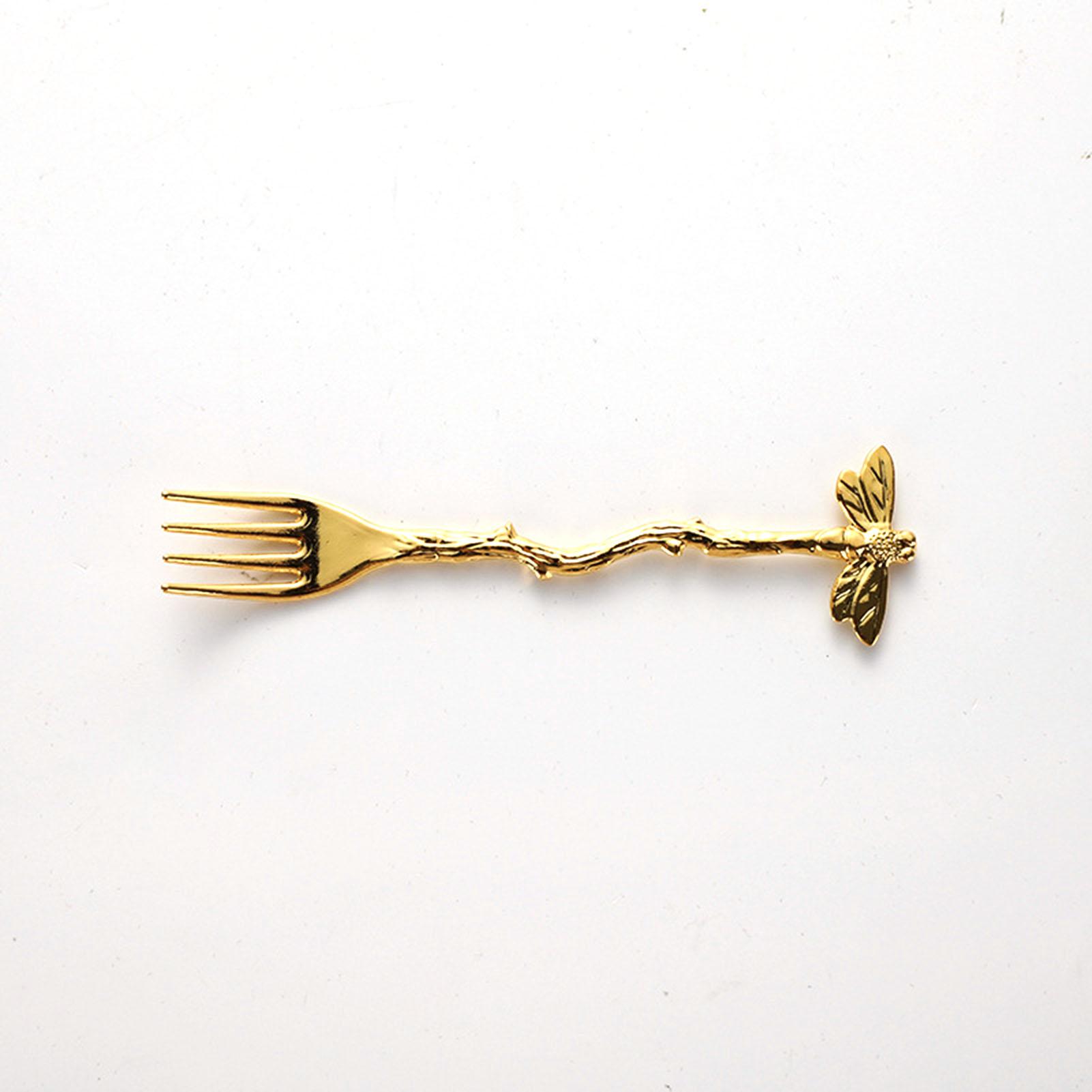 

3 шт./набор стрекоз десертные вилки креативные вилки для мороженого цинковый сплав столовые приборы кухонные принадлежности аксессуары 3pcs