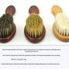 Barber Shop Solid Wood Hair Brush with Soft Horsehair Bristles