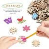 50pcs Wooden Cutouts Table Confetti Rustic Decoration Ornaments Wood Bird Butterfly Flower Slices Wooden Embellishments