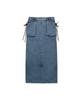 Three To Eighty Slit Denim Maxi Skirt Blue