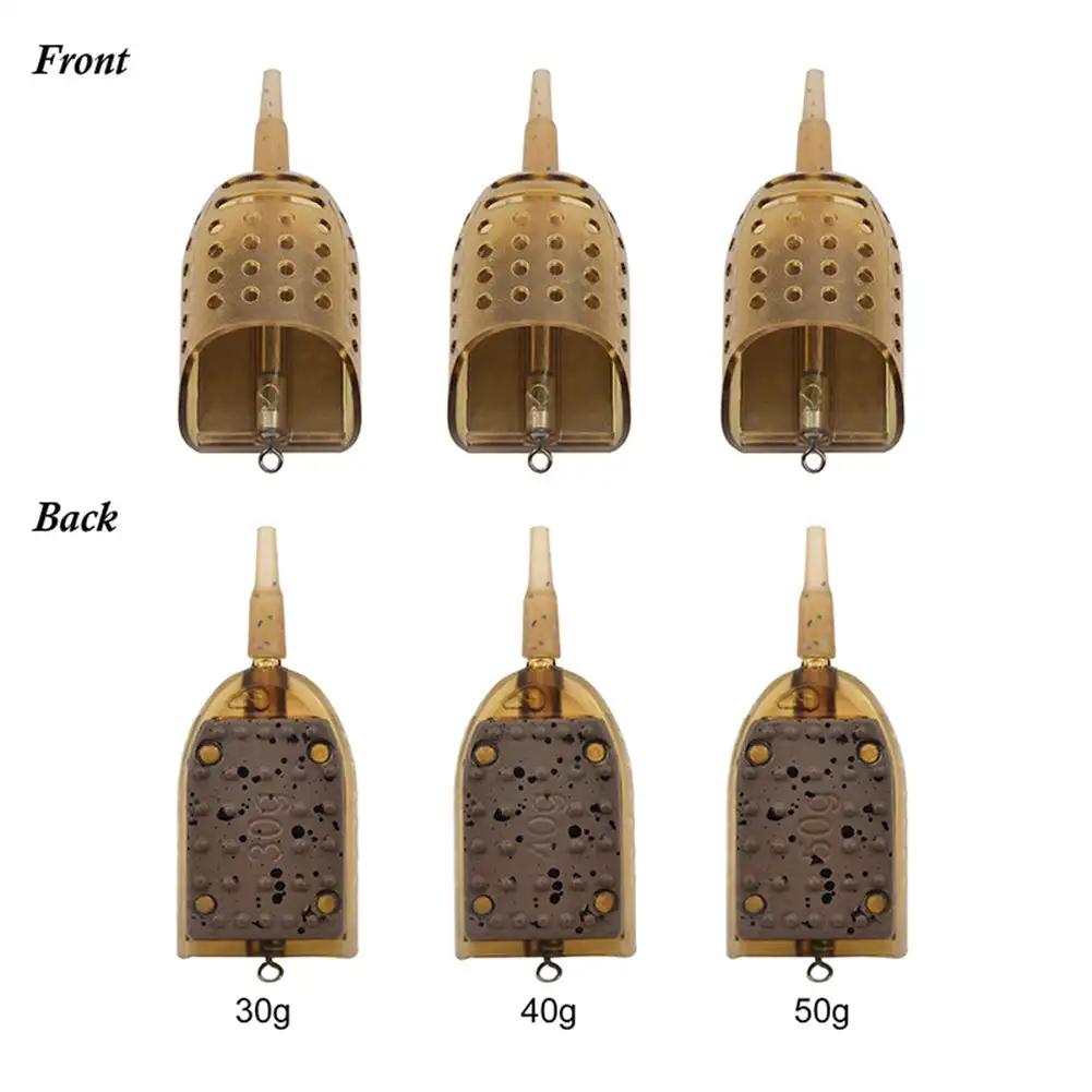 1Pc Carp Fishing Bait Feeder Lure Holder Trap 30g 40g 50g Fishing Feeder Cage Basket Load Iron Head Lures Feeder Cage
