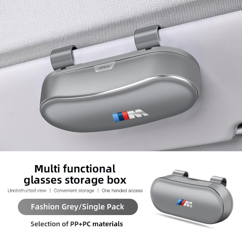 Car Sun Visor Glasses Storage Box Interior Accessories Stickers For BMW G80 G06 G07 G42 G14 G15 G16 F82 F20 F21 F83 M2 M3 M4 M5