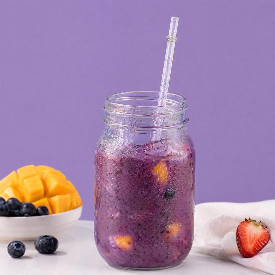 Yousheng 25Pcs Reusable Glitter Straws for Cups, 23cm Food-Grade PP Straw with Fixed Buckle, BPA-free Thickened Drinking Straws