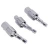 3 st Förkromade Hylsadaptrar 1/4" 3/8" 1/2" Fyrkantsfäste 360 Graders Roterbart Svivelhylsnyckelsats