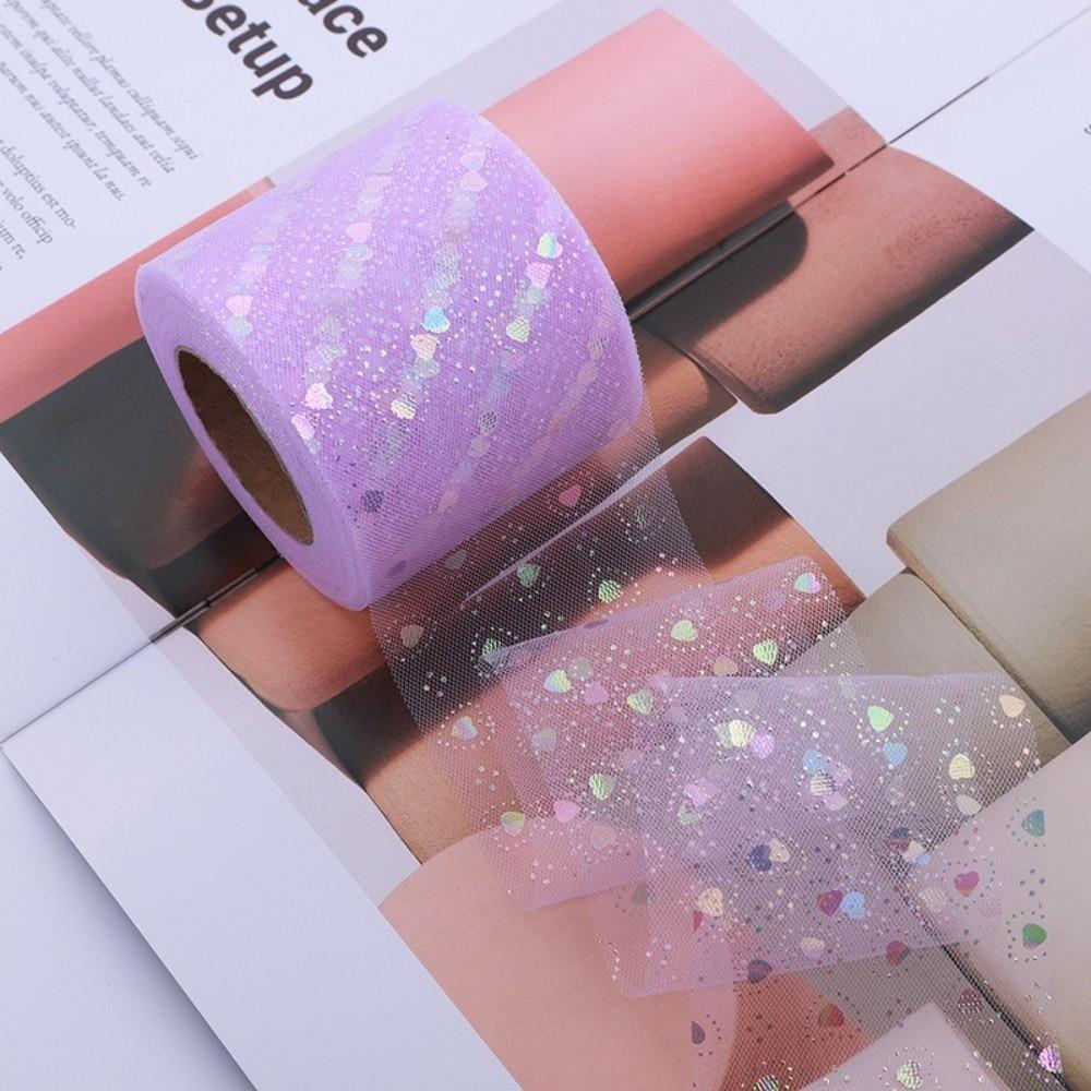 DIY Heart-shaped Tulle Roll DIY Handmade Craft For DIY Hairbows Wedding Birthday Decoration
