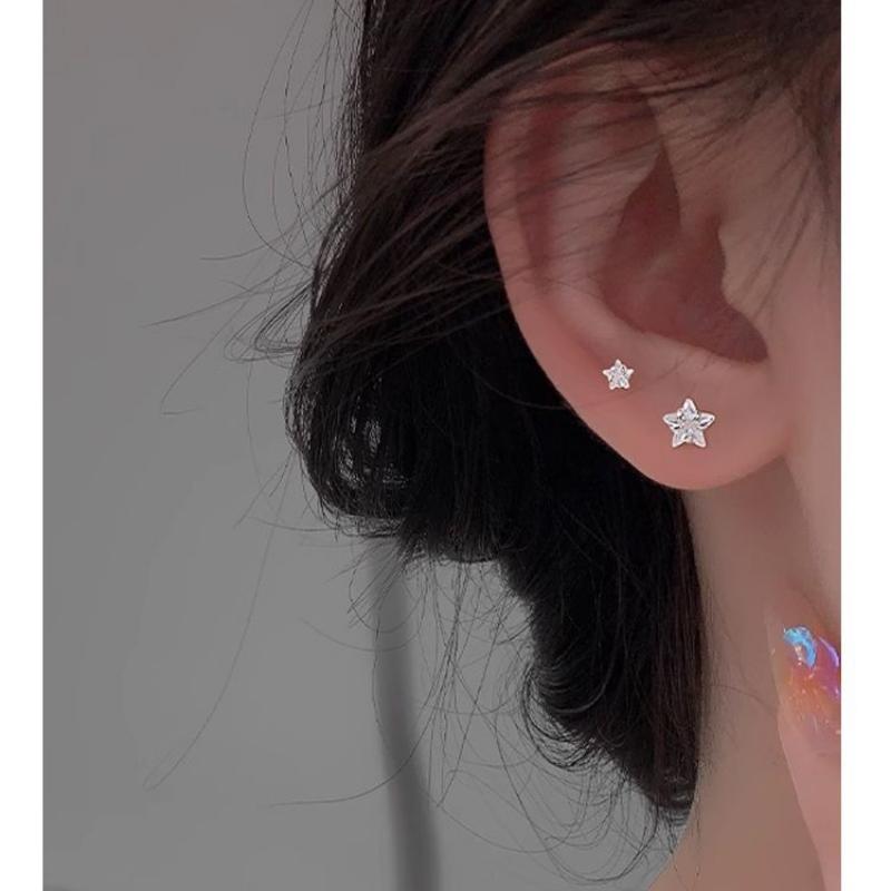 Cercei mici mini cu zirconiu pentru dormit fără a da jos cerceii, cercei mini high-end pentru piercing în ureche