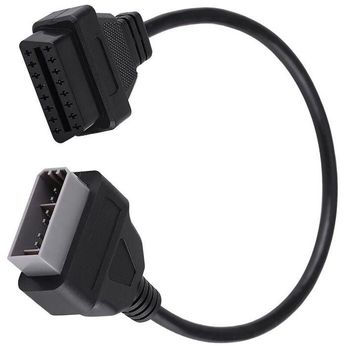 Câble adaptateur OBD2 - AIMOONSA - 14 broches à 16 broches - Pour Nissan - 40 cm - Noir