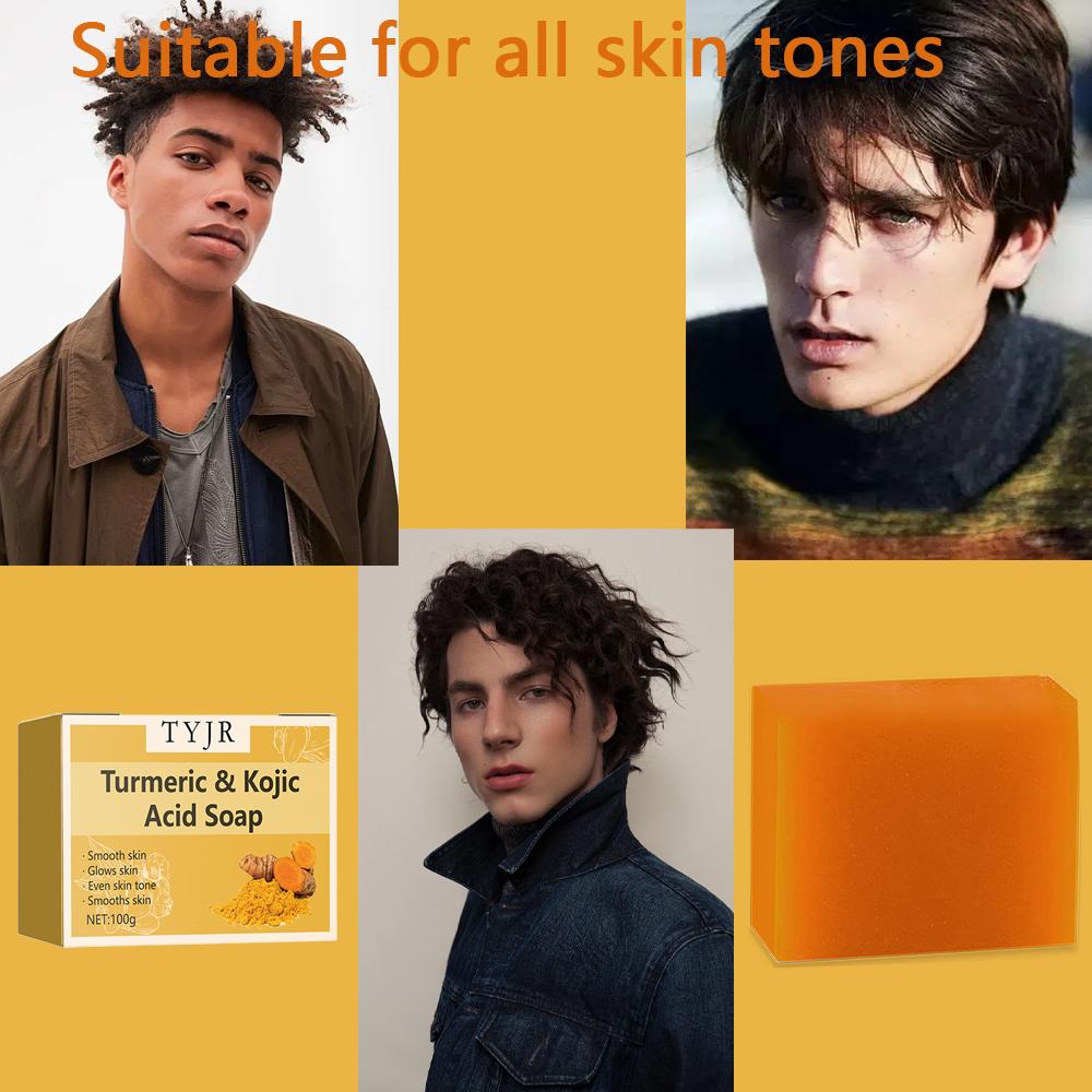 Ginger Soap for Cleansing, Anti-acne, Whitening and Brightening the Face, Removing Acne and Fading Dark Spots, Turmeric Soap