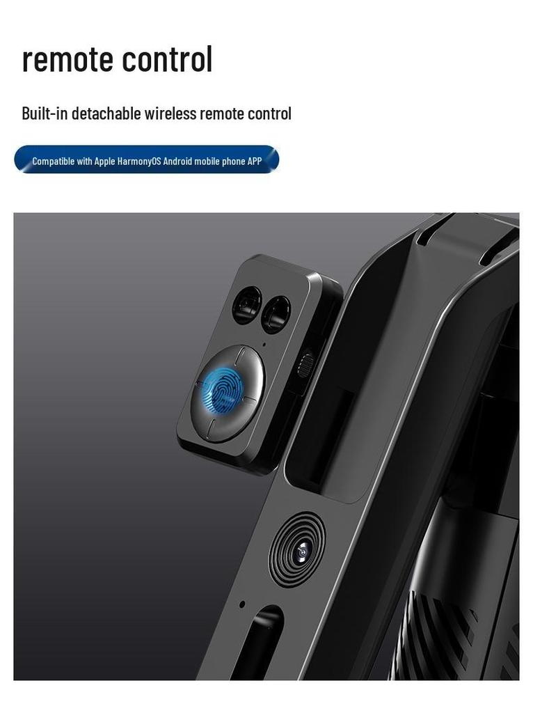 1.8m Bluetooth Selfie Stick with Anti-shake Gimbal, Phone Holder, Follow Shot Stabilizer, and Portable Tripod for Live Streaming